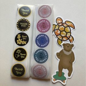100 Piece Thank You Stickers Variety Classic Styles